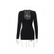  2024 Pure Color Women's Long Sleeve Dress