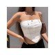  Summer 2024 Pure Color Backless Sleeveless Crop Vest