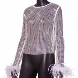  Sexy See Through Fishnet Wpmen's Design Top