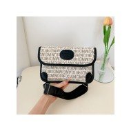  2024 PU Letter Embroidery Women's Shoulder Bags