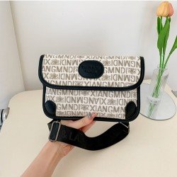  2024 PU Letter Embroidery Women's Shoulder Bags