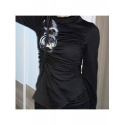 Ladies Ruched Printed Long Sleeve Tops Ladies Ruched Printed Long Sleeve Tops