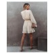  2024 Jacquard Ruffle Women's Long Sleeve Dress