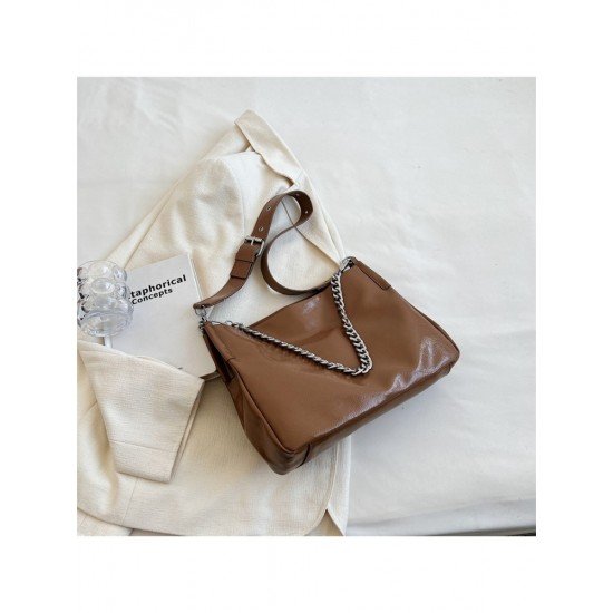  2024 PU Chain Large Capacity Tote Bag