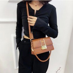  Pure Color Messenger Bag For Women