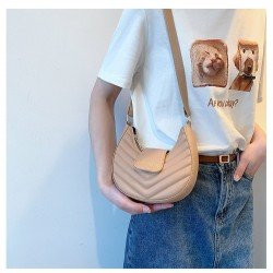  PU Pure Color Messenger Bag For Women