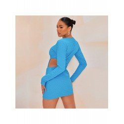 Cut Out White Long Sleeve Bodycon Mini Dress Cut Out White Long Sleeve Bodycon Mini Dress
