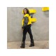  2024 Fashion Contrast Color Letter Printing Jacket