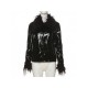 Women's Winter New Pu Leather Long Sleeve Coat
