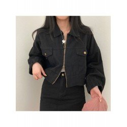 Easy Matching Black Pockets Women Coats Easy Matching Black Pockets Women Coats