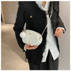  2024 Rhombus Lattice PU Pure Color Shoulder Bags