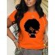 Women Graphic Crew Neck White T Shirts