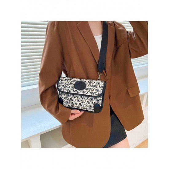 2024 PU Letter Embroidery Women's Shoulder Bags