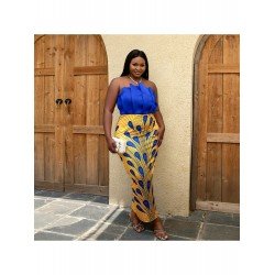 Sexy Backless Printing Patchwork Women's Sleeveless Dress  Sexy Backless Printing Patchwork Women's Sleeveless Dress