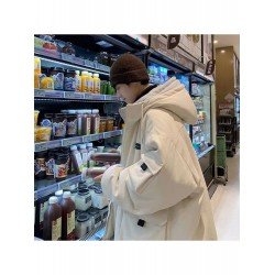 Winter Pure Color Hooded Men's Cotton Jacket  Winter Pure Color Hooded Men's Cotton Jacket