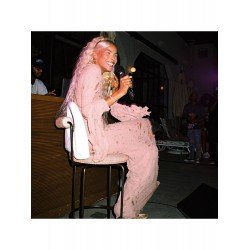 Ripped Ladies Pink Long Sleeve Maxi Dresses Ripped Ladies Pink Long Sleeve Maxi Dresses