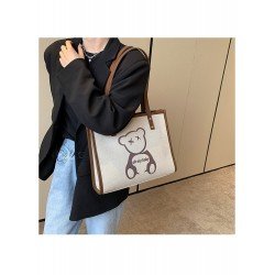 Contrast Color Bear Printed Tote Bags Contrast Color Bear Printed Tote Bags