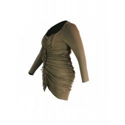 Ruched Long Sleeve Plus Size Short Dresses Ruched Long Sleeve Plus Size Short Dresses