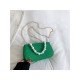  2024 Niche Crocodile Print Faux Pearl Shoulder Bag