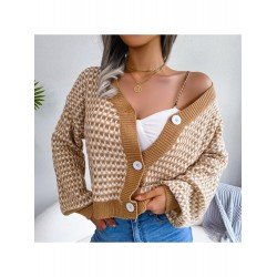 Cozy V Neck Lantern Sleeve Sweater Cardigan Coats Cozy V Neck Lantern Sleeve Sweater Cardigan Coats