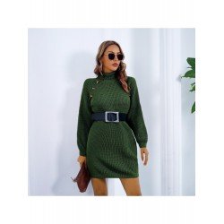 Turtle Neck Pullover Solid Long Sleeve Sweater Dress Turtle Neck Pullover Solid Long Sleeve Sweater Dress
