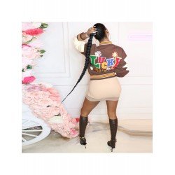 Women's Fashion Printing Stand Collar Long Sleeve Jackets  Women's Fashion Printing Stand Collar Long Sleeve Jackets