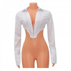  2024 Pure Color Long Sleeve Crop Top