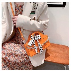  Pure Color Chain Casual Cross-body Bags