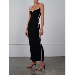 Backless Spaghetti Straps Black Sleeveless Maxi Dresses Backless Spaghetti Straps Black Sleeveless Maxi Dresses