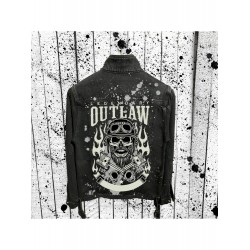 Street Black Skull Graphic Denim Jackets For Men Street Black Skull Graphic Denim Jackets For Men