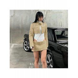 PU Leather Solid Cropped Jacket Coats PU Leather Solid Cropped Jacket Coats