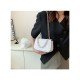  2024 Niche Crocodile Print Faux Pearl Shoulder Bag