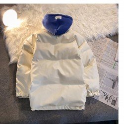 Hooded Collar Patchwork Black Down Coats For Men