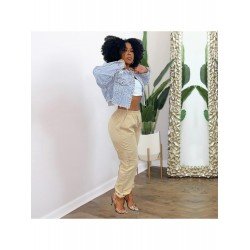 Fashion Five-pointed Star Printed Women's Short Denim Coat Fashion Five-pointed Star Printed Women's Short Denim Coat