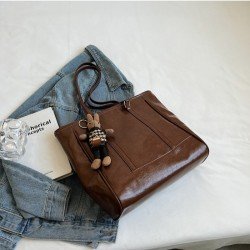 Vintage New Solid Casual Large Capacity Tote Bag