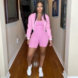 Fall Black PU Cropped Baseball Jackets Fall Black PU Cropped Baseball Jackets