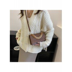 Fashionable Brown Chain Cross Body Shoulder Bags Fashionable Brown Chain Cross Body Shoulder Bags