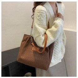 Contrast Color Casual Versatile Tote Bags