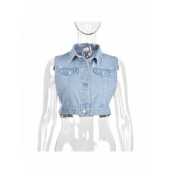 Sexy Fashion Hollowed-out Denim Jacket For Women  Sexy Fashion Hollowed-out Denim Jacket For Women