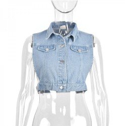  Sexy Fashion Hollowed-out Denim Jacket For Women