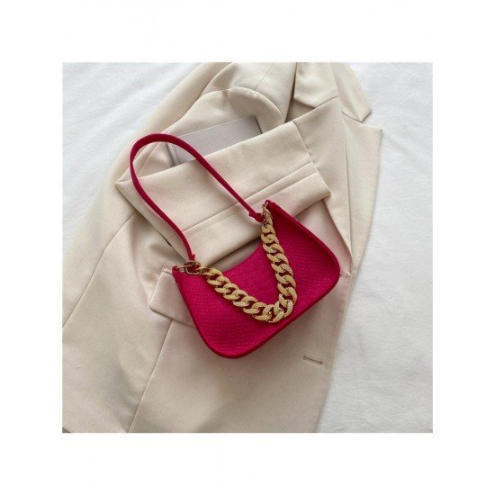  2024 New PU Pure Color Causal Underarm Bag