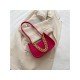  2024 New PU Pure Color Causal Underarm Bag