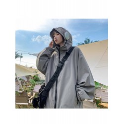 Fashion Pure Color Hooded Zipper Pocket Men's Jacket  Fashion Pure Color Hooded Zipper Pocket Men's Jacket
