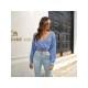  2024 Pure Color V-Neck Women's Navel Sweater