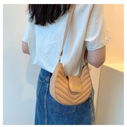  PU Pure Color Messenger Bag For Women