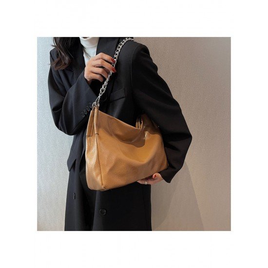  2024 PU Chain Large Capacity Tote Bag