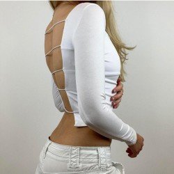 Square Neck Backless Designer Sexy Tops