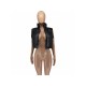  Pure Color Zipper Sleeveless Short Jacket Coats