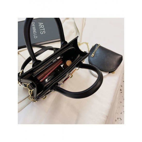  2024 PU Pure Color Chain Shoulder Bags