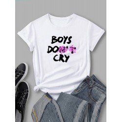 Leisure Letter Printed T Shirts For Women Leisure Letter Printed T Shirts For Women